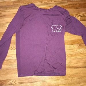 Long sleeve, Ivory Ella, purple shirt.
